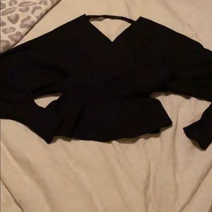 Black Peplum sweater